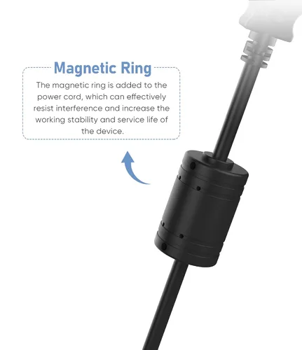 Miniatura 3 de Pixelman Cable de alimentación para cámara de salpicadero, cable de carga de cámara de tablero (9.8 pies tipo C) con anillo magnético, cable