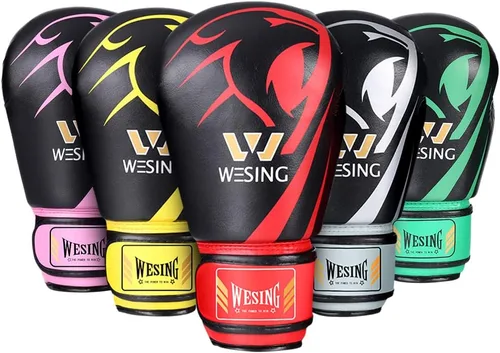 Miniatura 9 de Wesing - Guantes de boxeo profesionales para hombres y mujeres, guantes de boxeo para kickboxing, guantes de entrenamiento para adultos y niños Rojo
