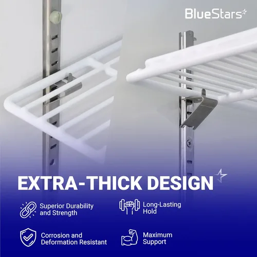Miniatura 4 de BlueStars 920158 Clips para estante de congelador - Soporte de acero inoxidable para refrigeradores, soporte de estante de repuesto