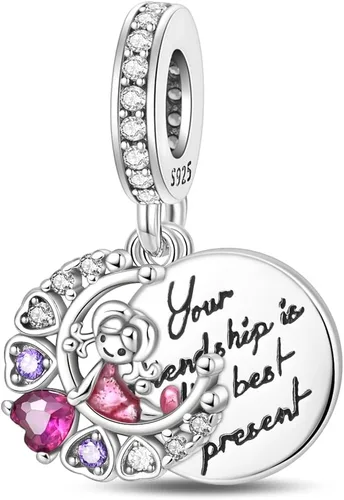 Miniatura 82 de KUNSIR Los abalorios se adaptan a pulseras Pandora para mujer, plata de ley 925, cuentas colgantes de joyería para niñas, dijes de feliz cumpleaños