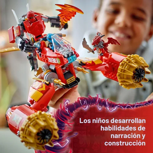 Miniatura 5 de LEGO NINJAGO Kai's Mech Storm Rider Figura de Acción – Juguete de Construcción de Juego Imaginativo para Niños y Niñas, a partir de 7 años – Juguete