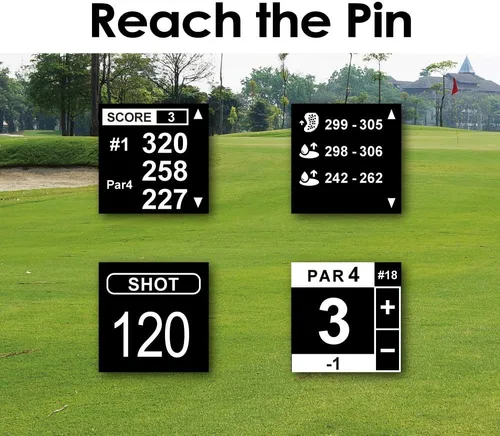 Miniatura 5 de CANMORE TW353 Reloj GPS de golf para hombres y mujeres, pantalla LCD de alto contraste, actualización gratuita de más de 41,000 campos precargados