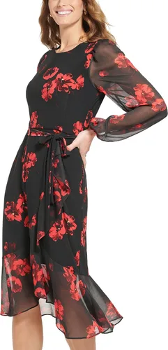 Miniatura 4 de Tommy Hilfiger Vestido trapecio de manga larga para mujer