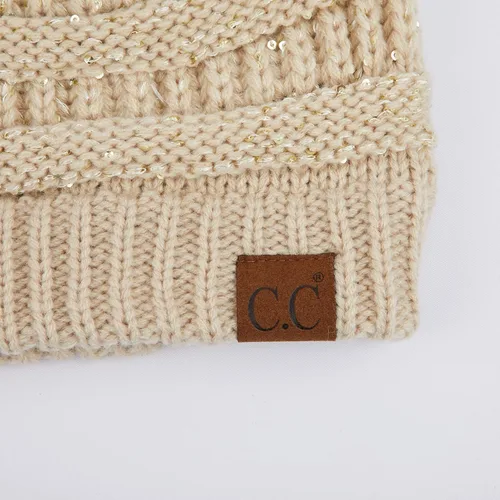 Miniatura 58 de C.C Trendy Warm Chunky Soft Stretch Cable Knit Beanie
