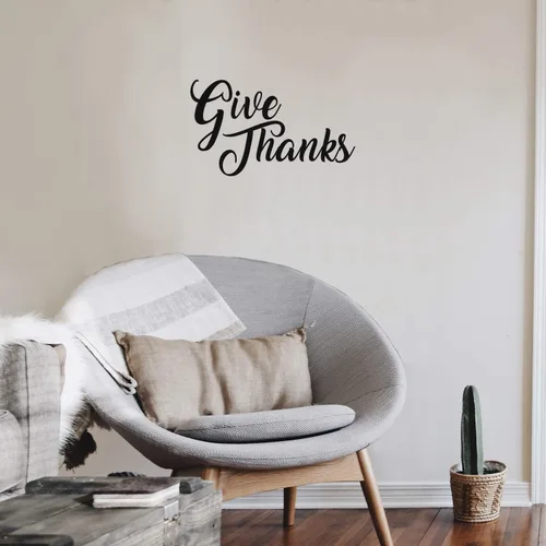 Miniatura 2 de Calcomanía de vinilo para pared, regalo de gracias, 13.5 x 23 pulgadas, cita inspiradora motivacional, cocina, comedor, sala de estar, dormitorio