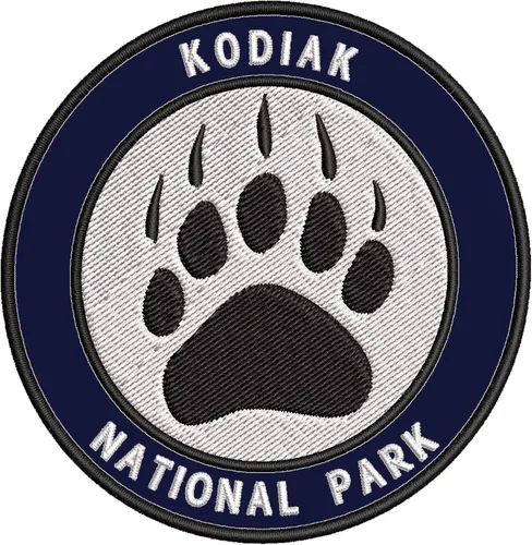 Miniatura 5 de Kodiak Parque Nacional Garra de Oso Bordado Premium Parche de alta calidad para planchar o coser, insignia decorativa, emblema de vacaciones