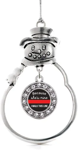 Miniatura 133 de Inspired Silver - Roller Queen - Adorno de Navidad plateado - Adorno circular para árbol de Navidad con circonita cúbica - Decoración colgante