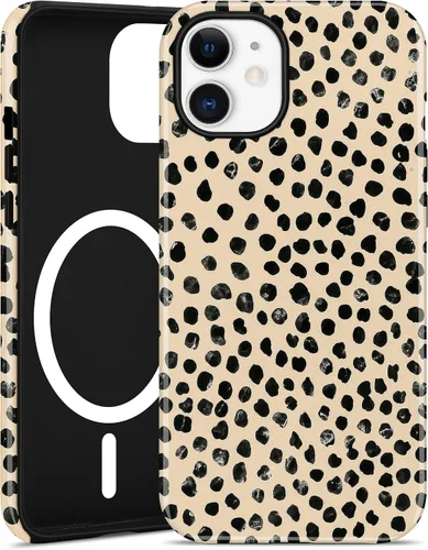 Miniatura 86 de Jusy Compatible con MagSafe Brown Tortoise Shell Print Phone Case para iPhone 7/8/SE, funda protectora magnética de lujo de TPU suave