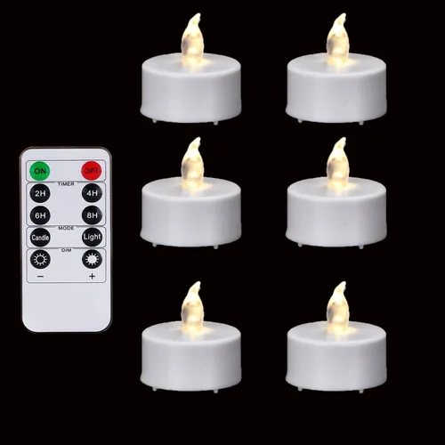 Velas LED sin llama de luz de té: paquete de 12 con control remoto, duración de más de 400 horas, velas LED operadas por batería para decoración del