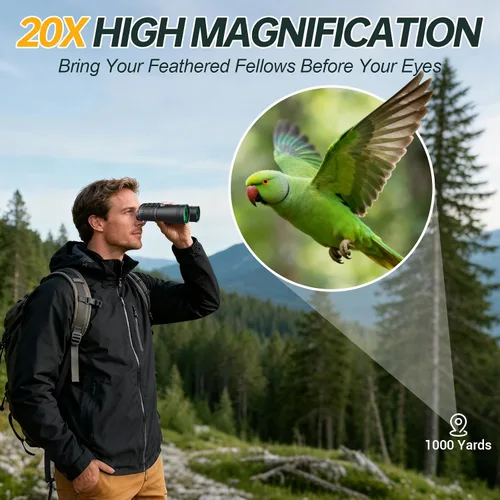 Miniatura 2 de Prismáticos de 20 x 52 para adultos de alta potencia, prismáticos de caza con estuche de transporte para observación de aves, observación