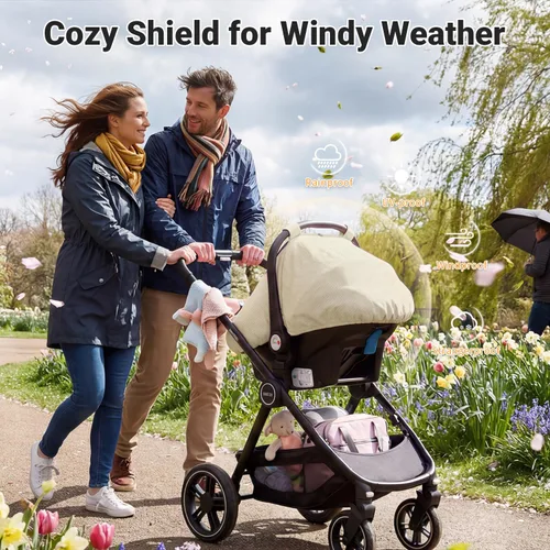 Miniatura 7 de Rquite Funda para Asiento de Coche para Bebé, Fundas de Asiento de Coche de Invierno para Niño y Niña, Funda Impermeable para Asiento de Coche