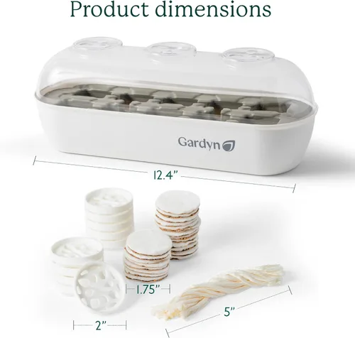 Miniatura 7 de Kit completo de cultivo de microgreens GARDYN - Jardín de hierbas para interiores - Kit de sistema de cultivo hidropónico para interiores, bandeja