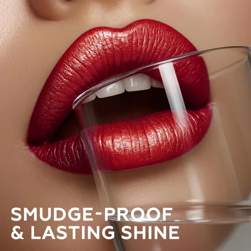 Miniatura 5 de FOCALLURE Lápiz labial líquido metálico, brillo de labios no pegajoso, color de labios de alto impacto con resistencia a la transferencia, BR01