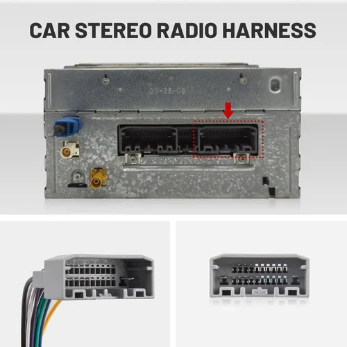 Miniatura 4 de RED WOLF Cableado de radio de automóvil para Dodge Dakota Chrysler 300 Jeep Grand Cherokee 2008-2010 Receptor de radio Sirius CD Player Instalar