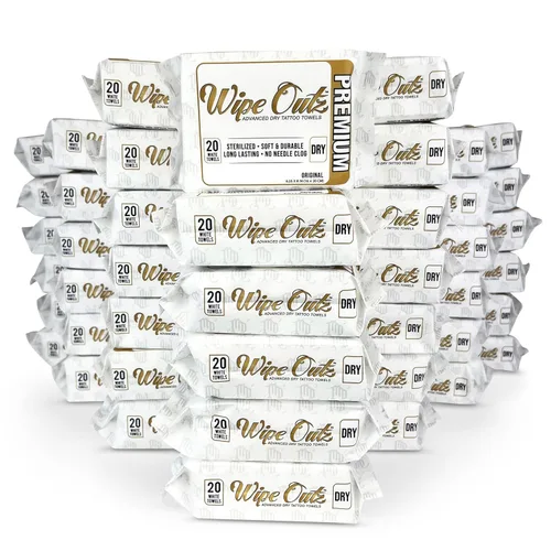 Miniatura 7 de Wipe Outz Toallas blancas para tatuajes – Toallitas secas de alta calidad para tatuajes y cuidados posteriores de PMU – Toallitas suaves y Blanco