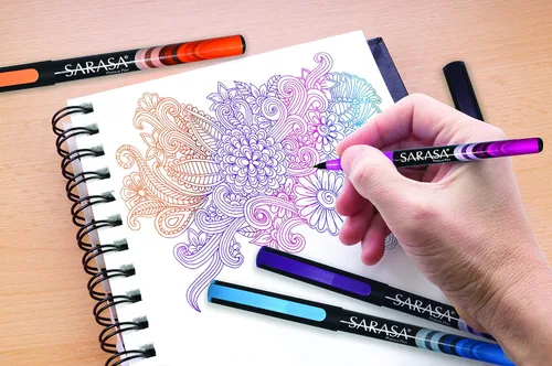 Miniatura 4 de Zebra Pen Sarasa - Bolígrafo fineliner, 0.031 in, morado, 12 unidades, violeta