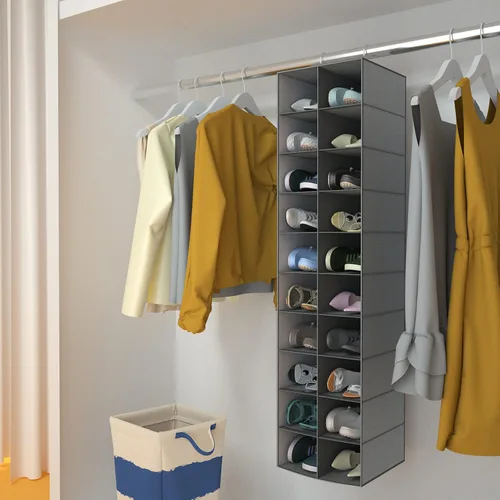Miniatura 2 de coastal rose Organizador colgante de zapatos para armario, 20 secciones organizadores colgantes de armario y estantes de almacenamiento, soporte