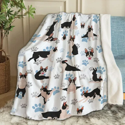 Boston Terrier - Manta de bebé para perro, acogedora y suave, para niños, niñas, recién nacidos, regalos de cumpleaños de Navidad, 40 x 30 pulgadas