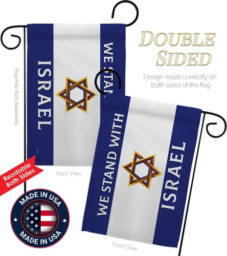 Miniatura 3 de Israel Flag We Stand with Israel American Flags Pack Tapiz Wall Room - Póster al aire libre Bandera de Israelí Campsite Home Banner