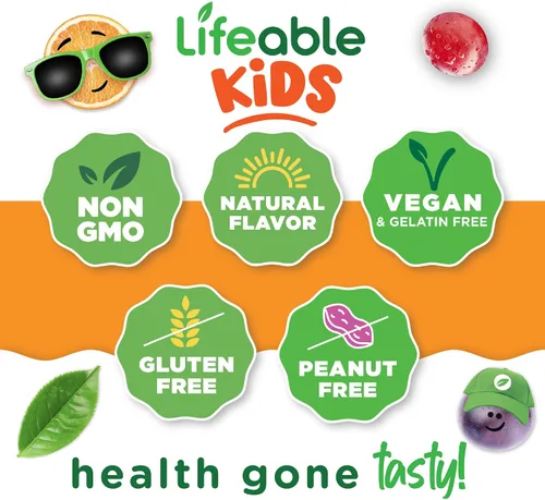 Miniatura 4 de Lifeable Gomitas de vitamina D3 K2 para niños 500iu D3 y K2 100mcg Suplementos D3 y K2 de gran sabor para salud e inmunidad ósea VIT D3 K2