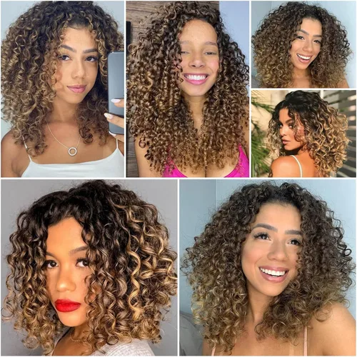 Miniatura 7 de QRHSUKA GoGo Curl Cabello de Ganchillo Rizado Corto para Mujeres Rizos de Playa Ondas de Agua Trenzas Profundas de Ganchillo Sintéticas Extensiones