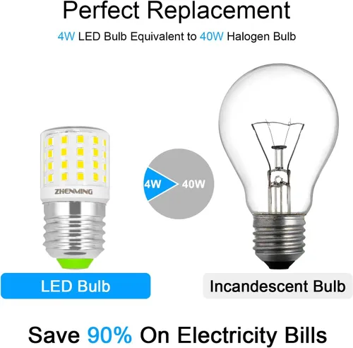Miniatura 6 de ZHENMING Bombillas LED AC 100-265V 3.5W para refrigerador KEI D34L E26 5W Reemplazo 50W-60W 5304511738 Bombilla de nevera para Frigidaire Kenmore