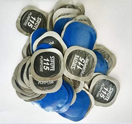 Parche de reparación de neumáticos radial y bias-Ply OV-105 Gris Cuadrado 1-3/4 "x 1-3/4" 1.772 x 1.772 in 100pcs