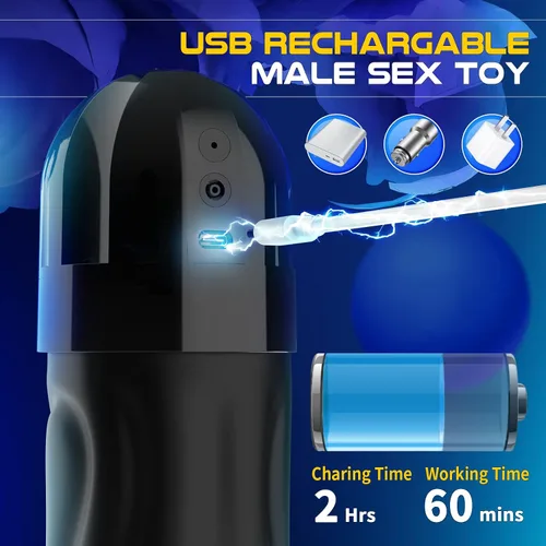 Miniatura 8 de Juguetes sexuales para adultos para hombres, Movakativ masturbador masculino de succión con bomba de pene, 10 vibraciones y 5 succiones, vibrador