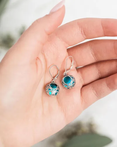 Miniatura 9 de Bottled Up Designs Aretes de encaje vintage hechos a mano, plata esterlina, ecológicos, fabricados en Estados Unidos, regalos de cumpleaños, día