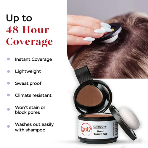 Miniatura 4 de Polvo de cobertura de raíz rubio natural, retoque instantáneo de raíces grises y polvo de línea capilar para cabello rubio natural, funciona