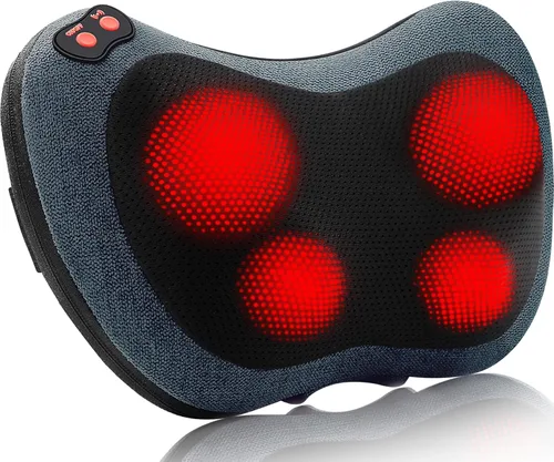 Masajeador de Cuello Papillon, Masajeador Eléctrico Shiatsu para Espalda con Calor, Alivio del Dolor de Cuello y Espalda, Regalos para Azul Cian