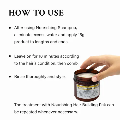 Miniatura 4 de Davines Naturaltech - Paquete nutritivo para la construcción del cabello, reestructuración e hidratación para cabello seco y dañado, con queratina