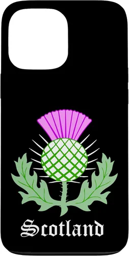 Funda de regalo para iPhone 13 Pro Max con símbolo celta de flor de cardo escocés