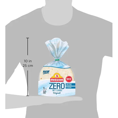 Miniatura 6 de Mission Zero Net Carb Tortillas de harina originales – 0.00 oz de carbohidratos netos – Certificado Keto – 4.5 pulgadas – 14 unidades, 8.89 onzas