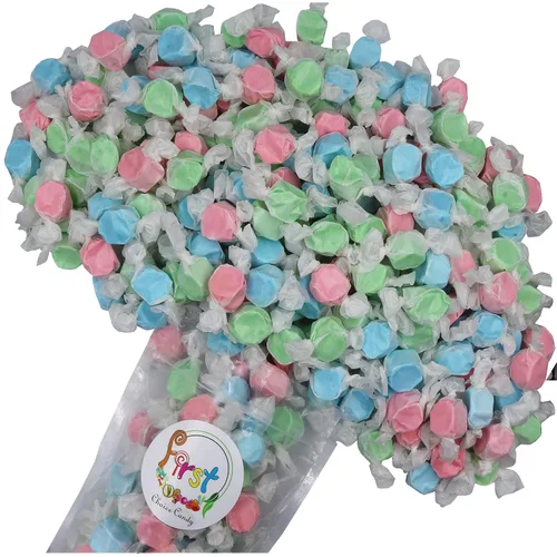 Miniatura 48 de Variedad de caramelos gourmet de agua salada (Patriótico americano rojo blanco azul, 1 libra)
