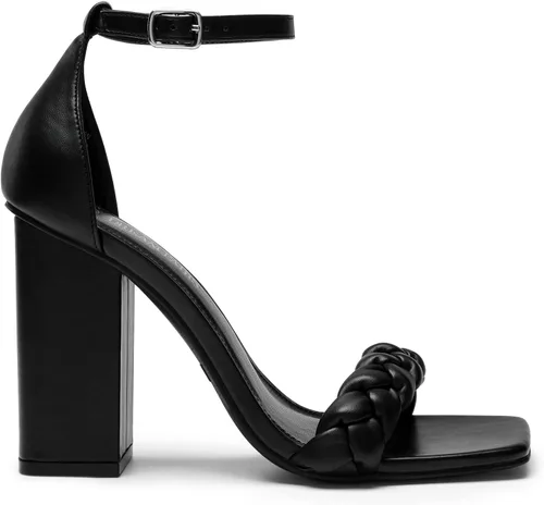 Miniatura 4 de DREAM PAIRS Tacones para Mujeres para Mujer Trenzados con Puntera Abierta, Correa en el Tobillo, Sandalias de Tacón Alto en Bloque Grueso