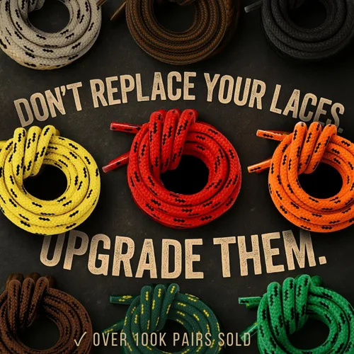 Miniatura 4 de Honey Badger - Cordones indestructibles hechos en Estados Unidos, cordones redondos y resistentes para botas para trabajo y senderismo