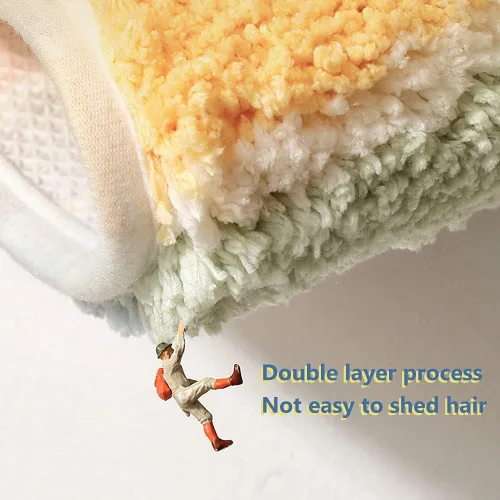 Miniatura 7 de Tapete de baño con diseño de arcoíris, absorbente de agua, antideslizante, de microfibra suave, para bañera, fregadero, ducha y baño, bonito tapete