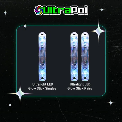 Miniatura 7 de UltraPoi Barra luminosa LED ultraligera (individual) - Rainbow LED para Poi Raves y conciertos