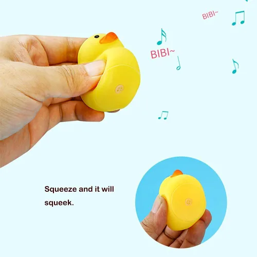 Miniatura 4 de YUERFEILA Juguetes de pato de baño, 30 piezas de mini patos de goma chirriantes y flotadores, juguete para baby shower, decoración de fiesta para 30