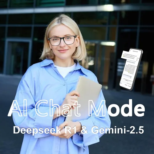 Miniatura 6 de Lentes inteligentes AI, lentes Bluetooth 5.3 para hombres y mujeres, gafas de traducción con 164 idiomas, lente física que cambia