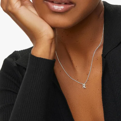 Miniatura 3 de Silver Initial Necklace for Women, Dainty Silver Necklace Personalized Silver Initial Letter Necklace Cute Silver Choker Necklaces for Women Trendy