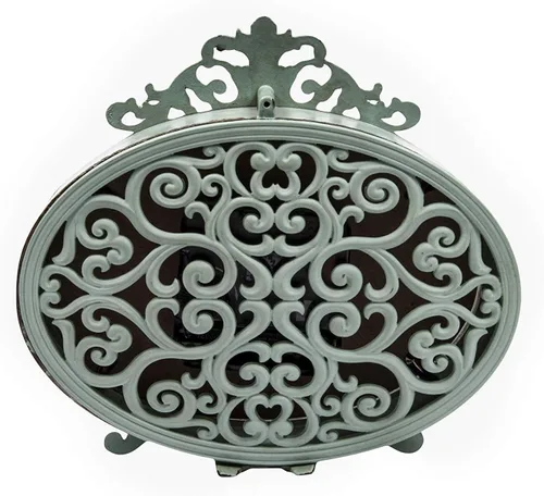 Miniatura 11 de Creative Co-Op Reloj de repisa de peltre envejecido verde