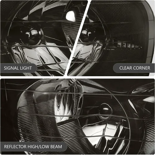 Miniatura 4 de Conjunto de faros delanteros DNA Motoring HL-OH-F1509-CH-AM Ahumado claro