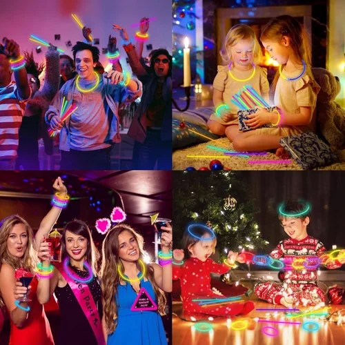 Miniatura 5 de JICUICUI Paquete a Granel de Barras Luminosas para Fiestas - Ultra Brillantes 50 unidades que Brillan en la Oscuridad Artículos para Fiestas