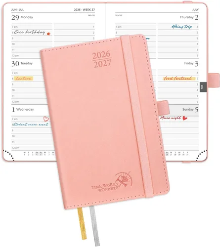 Miniatura 47 de POPRUN Agenda de bolsillo 2026-2027, tamaño del bolso, 4 x 6.25 pulgadas, calendario de bolsillo (julio de 2026 a junio de 2027) para bolso