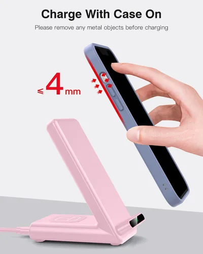 Miniatura 6 de Estación de carga inalámbrica, soporte de carga 3 en 1 hecho para Apple Watch Ultra 10 9 8 7 6 SE 5 4 3, cargador inalámbrico rápido hecho para Rosa