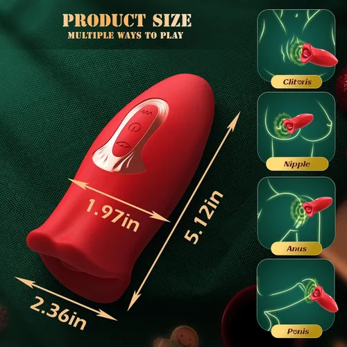 Miniatura 3 de Juguetes Sexuales para Adultos Vibrador, Juguete Rosa, Estimulador Sexual Rosa para Mujeres con 10 Modos de Vibración y 10 Modos de Beso Francés