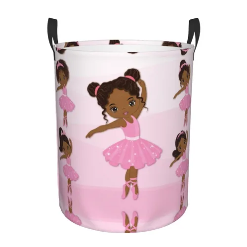 Miniatura 13 de Cesta redonda de ropa sucia africana negra para guardar ropa, juguetes, organizador de ropa, para el hogar, baño, dormitorio, guardería, 38 l