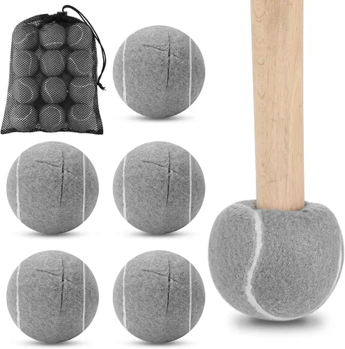Miniatura 6 de Macarrie 36 pelotas de tenis precortadas para sillas, pelotas deslizantes, protectores de suelo para patas de silla, fundas para pies de silla